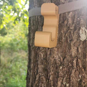 Trail & Timber™ BarkBite Gear Hook — Strap-On Tree Hook for Packs & Gear