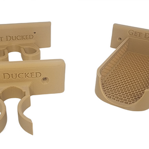 Trail & Timber™ WallLock Duo — Wall-Mount Buttstock Boot + Barrel Clip (Screw-On)