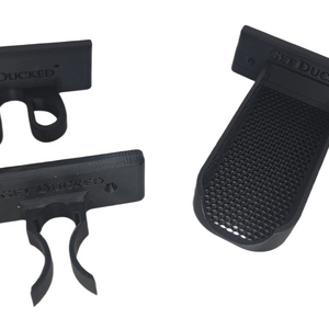 Trail & Timber™ WallLock Duo — Wall-Mount Buttstock Boot + Barrel Clip (Screw-On)
