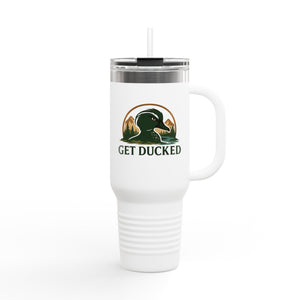 Get Ducked 40oz Insulated Mug — Perfect Gift for Hunters & Nature Lovers