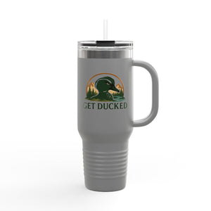 Get Ducked 40oz Insulated Mug — Perfect Gift for Hunters & Nature Lovers