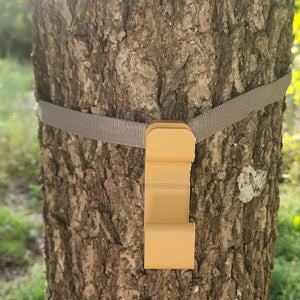 Trail & Timber™ BarkBite Gear Hook — Strap-On Tree Hook for Packs & Gear